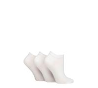 IOMI FootNurse Womens Diabetic Trainer Socks Cotton, Gentle Grip Top, Smooth Toe Seams, Plain, Size 4-8, 3 Pair Multipack