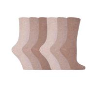 IOMI - Ladies 6 Pack Thin Extra Wide Loose Top Non Elastic Cotton Diabetic Socks