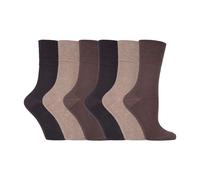 IOMI - Ladies 6 Pack Thin Extra Wide Loose Top Non Elastic Cotton Diabetic Socks