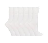 IOMI - Ladies 6 Pack Wide Loose Top Non Elastic Cotton Diabetic Sock