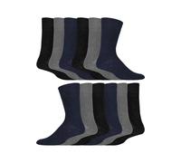 Iomi Men's 12 Pairs Footnurse Diabetic Socks | Size: 6-11 Iomi Multicolor 6-11