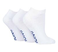 IOMI Mens - 3 Pairs Cushioned Trainer Diabetic Socks for Swollen Feet and Ankles - White Cotton - Size 4-6.5