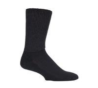 IOMI Mens - 3 Pairs of Diabetic Socks for Swollen Legs - Black Cotton - Size 6.5-8 (UK Shoe)
