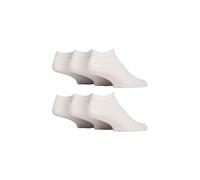 Iomi Men's 6 Pack Diabetic Trainer Socks | Cushioned Foot Wide Ankle Socks in Off-White | Size: 12-14 Iomi Off-White 12-14