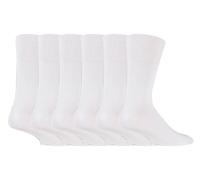 IOMI - Mens 6 Pack Thin Extra Wide Loose Top Non Elastic Cotton Diabetic Socks