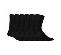 IOMI Men's 6 Pairs Cotton Non Elastic Diabetic Socks With Honeycomb Top
