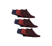 Gentle Grip 9 Pack Mens Diabetic Trainer Socks Extra Wide Socks for Swelling (UK, Numeric, 12, 14, Regular, Regular, Burnt Orange/Blue/Burgundy)