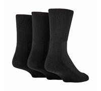 IOMI Footnurse - 3 Pack Unisex Extra Wide Bamboo Diabetic Socks | 4 Sizes | For Swollen Feet & Legs | Smooth Toe Seam | Cushioned Foot (UK, Numeric, 4, 8, Regular, Regular, Black)