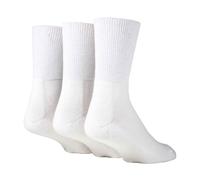 IOMI - Mens Bamboo Extra Wide Diabetic Socks 3 Pack Non Elastic Crew