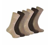 IOMI - Mens Extra Wide Seamless Diabetic Bamboo Socks | 6 Pair Non Elastic Socks