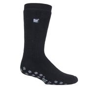 IOMI Mens Ladies Thick 3.1 TOG Non Slip Grip Slipper Socks for Raynauds - Black - Size UK 4-8