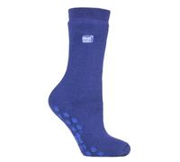 IOMI Mens Ladies Thick 3.1 TOG Non Slip Grip Slipper Socks for Raynauds - Lilac Nylon - Size 4-6.5
