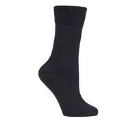 IOMI - Mens & Ladies Thick Extra Wide Thermal Oedema Socks for Swollen Legs & Feet (9-11 UK, Black)