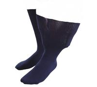 IOMI Mens & Womens Extra Wide Soft Cotton Oedema Socks for Swollen Feet - Navy