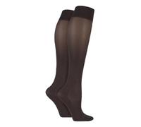 IOMI Sock Shop Footnurse - 2 Pairs of 40 Denier Graduated Compression Knee High Anti Fatigue Energising Socks for Women 4-7 uk, 37-40 eur