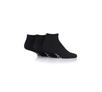 IOMI SOCKSHOP FootNurse Mens and Ladies Cushioned Foot Diabetic Trainer Socks Pack of 3 Black 12-14