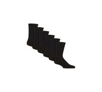 Iomi Women's 6 Pack Diabetic Bed Socks with Grips | Non Slip Extra Wide Slipper Socks in Black | Size: 12-14 Iomi Black 12-14