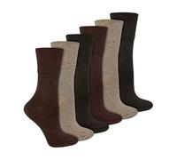 IOMI - Womens Extra Wide Seamless Diabetic Bamboo Socks 6 Pair Non Elastic Socks