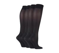 IOMI Womens Unisex 4 Pairs of 40 Denier Graduated Compression Socks - Energizing - Black - Size UK 6-11