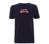 IOMTT Motorbike Bike Biker Manx T Shirt Union Jack Classic British Motorcycle Isle of Man TT Race Motorbike Racing (XXX Large, Navy Blue)