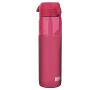 Ion8 1 Litre Water Bottle, Leak Proof, Flip Lid, Carry Handle, Rapid Hydration, Dishwasher Safe, BPA Free, Contoured Grip, Ideal for Travel, Gym & Activity, Recyclon, 32oz, Half Cut Viva Magenta