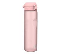 Ion8 1 Litre Water Bottle, Leak Proof, Flip Lid, Carry Handle, Rapid Hydration, Dishwasher Safe, BPA Free, Contoured Grip, Ideal for Travel, Gym & Activity, Carbon Neutral Recyclon, 32 oz, Rose Pink
