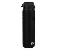 Ion8 1 Litre Water Bottle with Times to Drink, Leak Proof, Flip Lid, Carry Handle, Dishwasher Safe, BPA Free, Soft Touch Contoured Grip, Ideal for Gym, Health Fitness, 32 oz, White