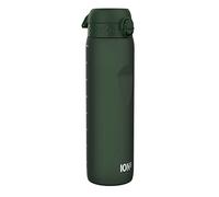 Ion8 1 Litre Water Bottle with Times to Drink, Leak Proof, Flip Lid, Carry Handle, Dishwasher Safe, BPA Free, Soft Touch Contoured Grip, Ideal for Gym, Health Fitness, 32 oz, White
