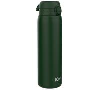 Ion8 Vacuum Insulated Stainless Steel 1 Litre Water Bottle, 920 ml/31 oz, Leak Proof, Easy to Open, Secure Lock, Dishwasher Safe, Carry Handle, Metal Water Bottle, Ideal for Sports, Dark Green