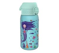 Ion8 Kids Water Bottles, 350ml/12oz, BPA Free, Leakproof, Dishwasher Safe, Easy Open, Secure Lock, Small Boys & Girls Water Bottle,Kids Drinks Bottle for Spill-free Drinking, Blue, Mermaids