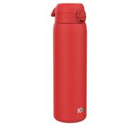ION8 Vacuum Insulated Stainless Steel 1 Litre Water Bottle, 920ml, Leak Proof, One-Finger Open, Secure Lock, Carry Handle, Dishwasher Safe, Scratch Resistant, Ideal for Sports and Yoga, Red