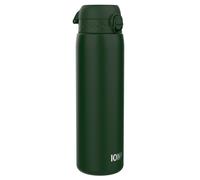 ION8 Leak Proof 1 Litre Thermal Water Bottle, Insulated Steel, Dark Green, 1L