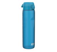 Ion8 1 Litre Water Bottle, Leak Proof, Flip Lid, Carry Handle, Rapid Hydration, Dishwasher Safe, BPA Free, Contoured Grip, Ideal for Travel, Gym & Activity, Carbon Neutral Recyclon, 32 oz, Blue