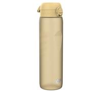 Ion8 1 Litre Water Bottle, Leak Proof, Flip Lid, Carry Handle, Rapid Hydration, Dishwasher Safe, BPA Free, Contoured Grip, Ideal for Travel, Gym & Activity, Carbon Neutral Recyclon, 32 oz, Desert