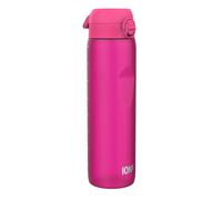 Ion8 1 Litre Water Bottle, Leak Proof, Flip Lid, Carry Handle, Rapid Hydration, Dishwasher Safe, BPA Free, Contoured Grip, Ideal for Travel, Gym & Activity, Carbon Neutral Recyclon, 32 oz, Pink