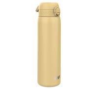 ION8 Lightweight 1 Litre Steel Water Bottle, Non-Insulated, Leak Proof, Easy to Open, Secure Lock, Dishwasher Safe, Flip Cover, Carry Handle, Ideal for Travel & Active Lifestyles, Recyclon Desert