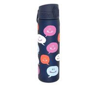 Ion8 Leak Proof BPA Free Text Bubbles Smile Slim 500ml Water Bottle Size: One Size, Colour: Navy