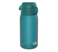 ION8 Kids Water Bottle, 350 ml/12 oz, Leak Proof, Easy to Open, Secure Lock, Dishwasher Safe, BPA Free, Carry Handle, Hygienic Flip Cover, Easy Clean, Odour Free, Carbon Neutral, Aqua Blue