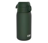 Ion8 Kids Water Bottle, 350 ml/12 oz, Leak Proof, Easy to Open, Secure Lock, Dishwasher Safe, BPA Free, Carry Handle, Hygienic Flip Cover, Easy Clean, Odour Free, Carbon Neutral, Dark Green