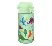 Ion8 Kids Water Bottles, 350ml/12oz, BPA Free, Leakproof, Dishwasher Safe, Easy Open, Secure Lock, Small Boys & Girls Water Bottle,Kids Drinks Bottle for Spill-free Drinking, Green, Dinosaurs