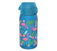 Ion8 Kids Water Bottles, 350ml/12oz, BPA Free, Leakproof, Dishwasher Safe, Easy Open, Secure Lock, Small Boys & Girls Water Bottle,Kids Drinks Bottle for Spill-free Drinking, Blue, Flamingos