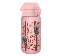 Ion8 Kids Water Bottles, 350ml/12oz, BPA Free, Leakproof, Dishwasher Safe, Easy Open, Secure Lock, Small Boys & Girls Water Bottle,Kids Drinks Bottle for Spill-free Drinking, Pink, Baby Koalas