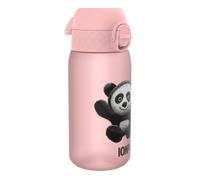 Ion8 Kids Water Bottle, 350 ml/12 oz, Leak Proof, Easy to Open, Secure Lock, Dishwasher Safe, BPA Free, Carry Handle, Hygienic Flip Cover, Easy Clean, Odour Free, Carbon Neutral, Pink, Pandas