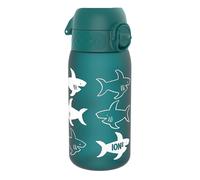 Ion8 Kids Water Bottle, Leak Proof, 350ml (12oz), Sharks | Dishwasher Safe, Easy to Open, Secure Lock, Carry Handle, Hygienic Flip Cover, Easy Clean, Odour Free