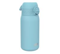 ION8 Lightweight Steel Kids Water Bottle, 400ml/13oz, Non-Insulated, Leak Proof, Easy to Open, Secure Lock, Dishwasher Safe, Fits Cup Holders, Carry Handle, Metal Water Bottle, Alaskan Blue
