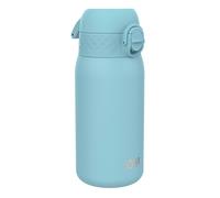 Ion8 Kids Water Bottle, Steel 400 ml/13 oz, Leak Proof, Easy to Open, Secure Lock, Dishwasher Safe, Flip Cover, Carry Handle, Easy Clean, Durable, Metal Water Bottle, Carbon Neutral, Alaskan Blue