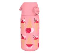 Ion8 Lightweight Steel Kids Water Bottle, 400ml/13oz, Non-Insulated, Leak Proof, Easy to Open, Secure Lock, Dishwasher Safe, Fits Cup Holders, Carry Handle, Metal Water Bottle, Pink, Ice Creams