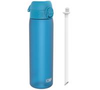 ION8 500ml Water Bottles With Straw, BPA Free, Leakproof, Dishwasher Safe, Drinking Water Bottle With Straw, Drink Bottle, Clear, Blue, 500ml/18oz