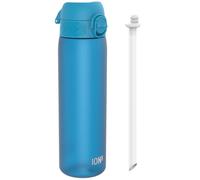ION8 Leak Proof Medium Water Bottle with Straw, Recyclon, Blue, 500ml (18oz)