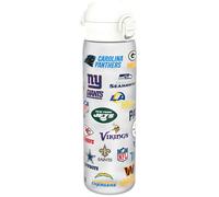 Ion8 NFL Multi Teams Water Bottle, 500 ml/18 oz, Leak Proof, Easy to Open, Secure Lock, Dishwasher Safe, BPA Free, Hygienic Flip Cover, Carry Handle, Fits Cup Holders, Easy Clean, Carbon Neutral